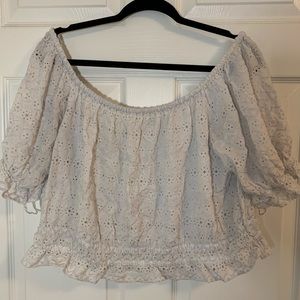AE Eyelet Crop Top